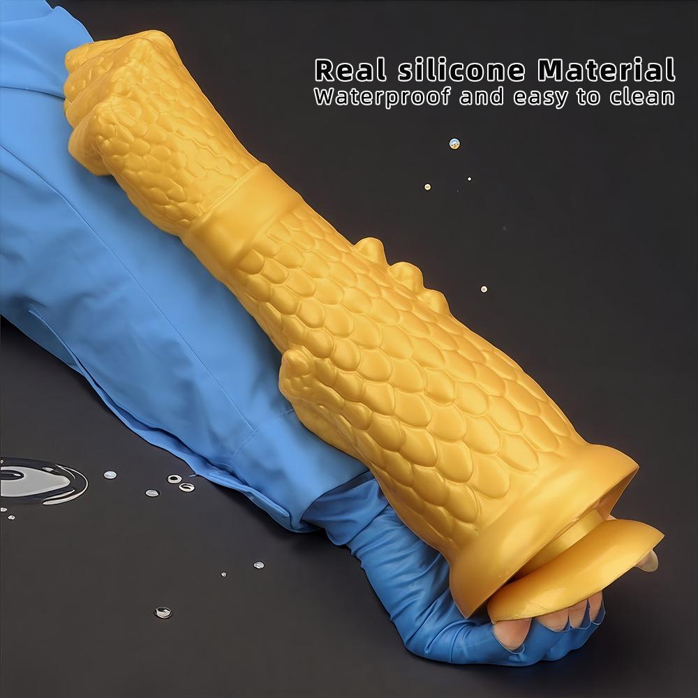 Dildo din silicon auriu dop anal mare jucărie sexuală fisting masturbator penis mare penis realist strap-on coc