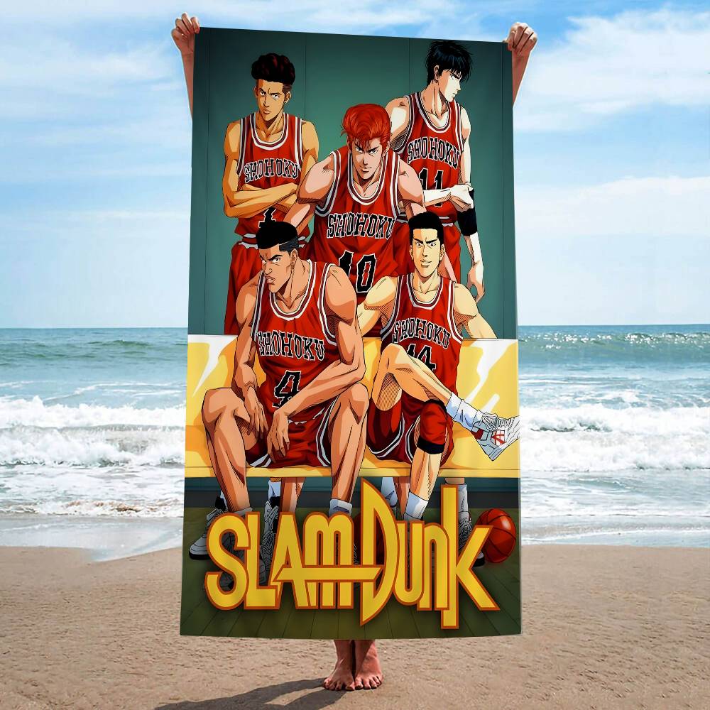 Slam Dunk Anime Microfiber Printed Beach Towel Mountain Climbing Yoga Beach Swimming Running Absorbent Soft Towel