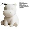 Healing Desk Decor 3D Printed Hippopotamus Statue, Mini Size Desktop Decoration, Solid Statue Matte White Finish Figurine for Home Office Hippo Shelf