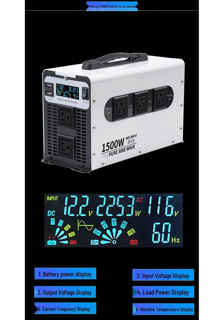12V/24V To 110V/220V Car Power Inverter - Pure Sine Wave Converter