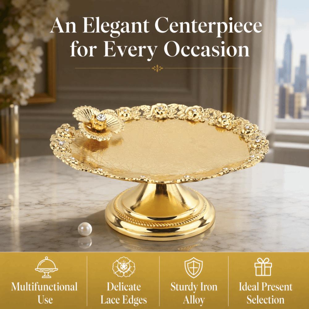 Gold Cake Display Stand Iron Alloy Cake Plate Cupcake Stands Cake Stand Kitchen Counter