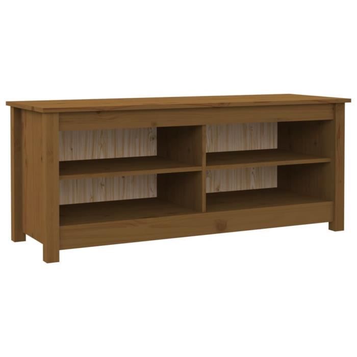 VidaXL Shoe Bench Honey Brown 110x38x45.5 Cm Solid Pine813777