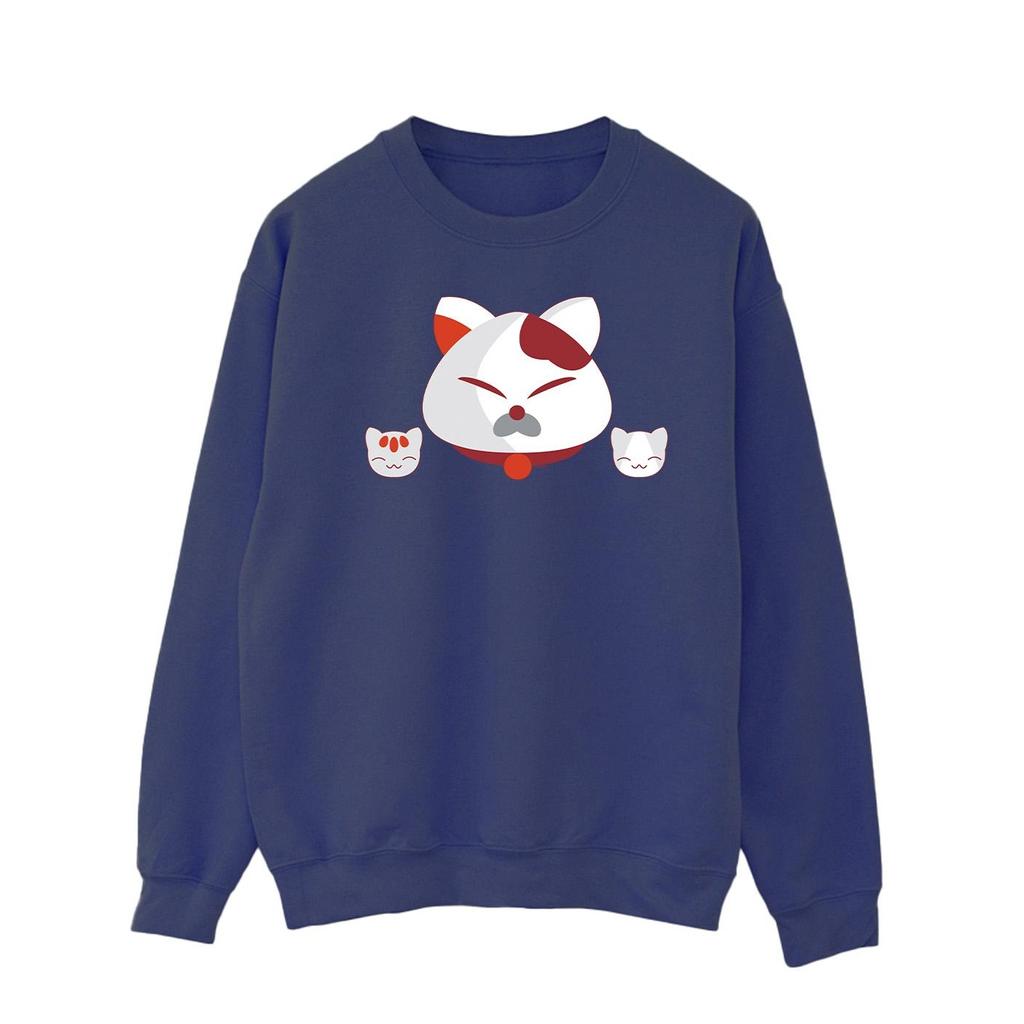 Disney Mens Big Hero 6 Baymax Kitten Heads Sweatshirt