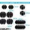 CABLEFIX Cable Guide Cable Clips Cable Holder Self-adhesive Black [set of 10]