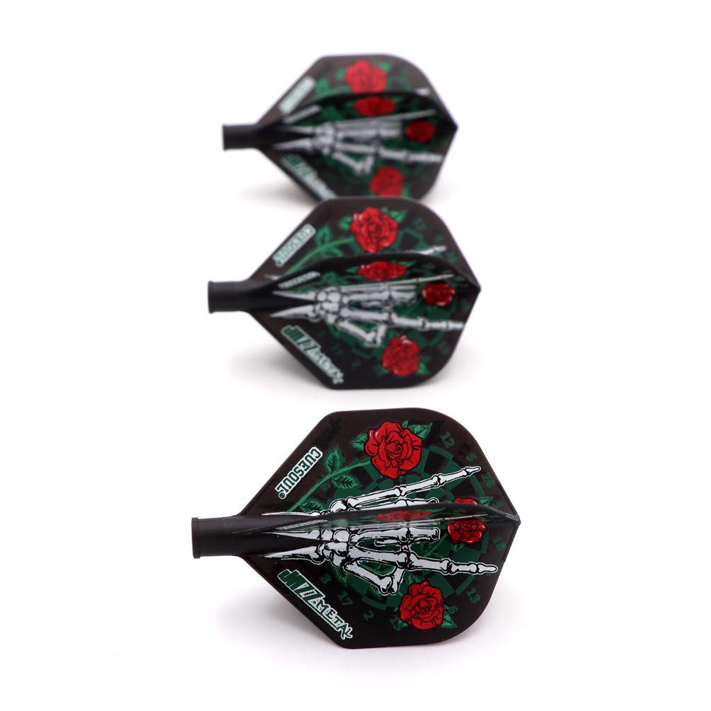 CUESOUL Dart Flights TERO System AK4 Standard Shape Thermal Transfer Pattern 3 Pieces black