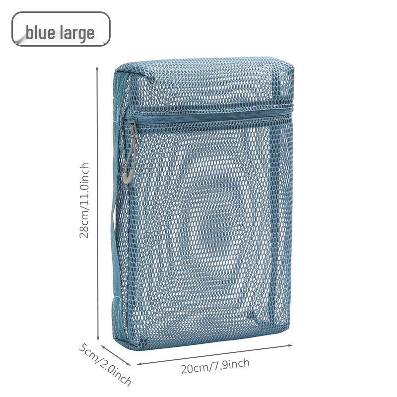 Women's Portable Mesh Honeycomb Makeup & Toiletry Bag - Visible Storage, Small & Lightweight Cosmetic Brush Bag for Travel.