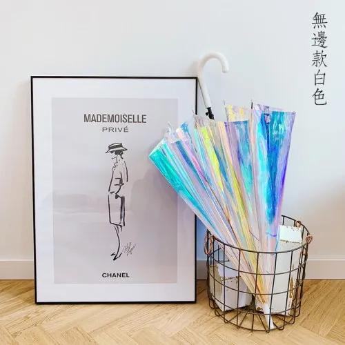 

Colorful Rainbow Umbrella Transparent Color Changing Long Handle Umbrella Rain Women s Big Umbrellas Parapluie Girl Gift SY191