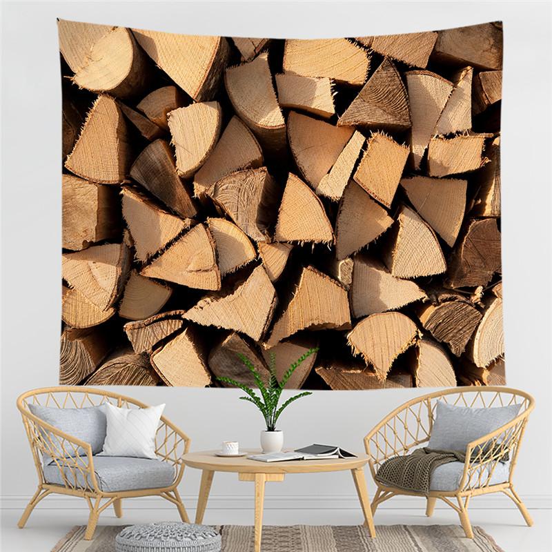 Geometric Wood Pattern Tapestry Northern Europe Style Tapestry Hippie Home Living Room Bedroom Decoration Psychedelic Tapestries