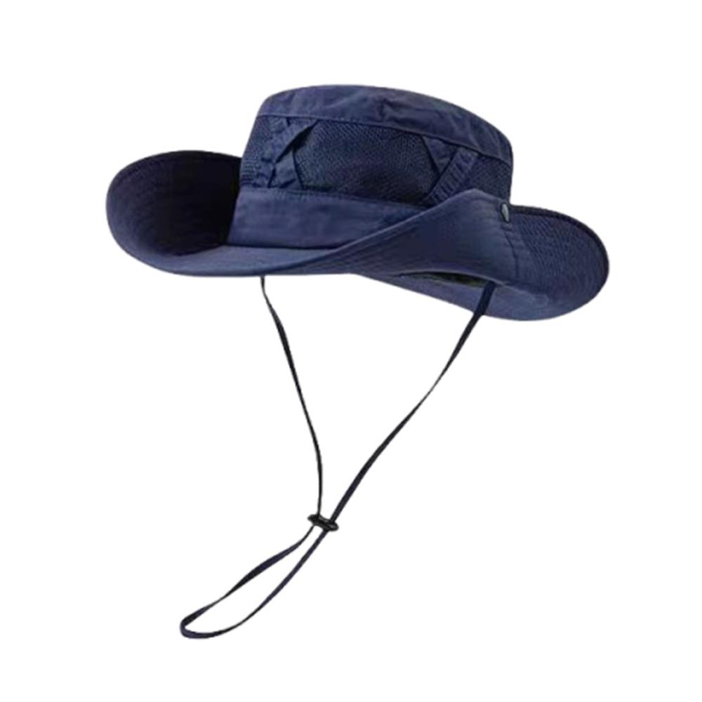 

Portable Fishing Cap Sun Protection Sun Hat Fashion Panama Cap Mountaineering темно-синього кольору