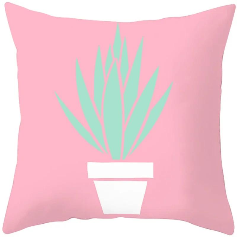 Tropical Style Fruit Cactus Printed Pillow Case Home Decor for Sofa Office Polyester Throw Pillow Cover Decorative Cushion Cover