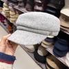 Autumn and winter warm versatile casual wool flat hat female Internet celebrity niche woolen personality age reduction and thin cap