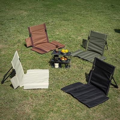 Outdoor Camping Rückenlehne Bodenstuhl mit Tragetasche Camp Faltstühle Polster,