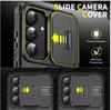 Funda Para Samsung Galaxy S25 FE Protección Deslizante de Lente Armadura Antigolpes Funda de Teléfono Para Galaxy S25 Edge Ultra Plus Cubierta con Soporte de Anillo