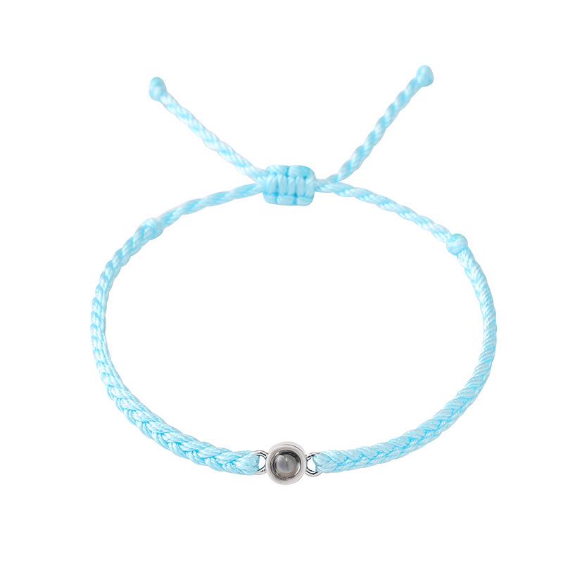 Custom Photo 'I Love You' Bracelet with 100 Languages Projection – Perfect for Valentine's Day