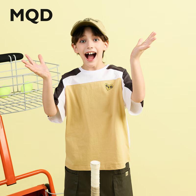 MQD Boys  College Style Lightweight Color-Block Raglan T-Shirt 110cm