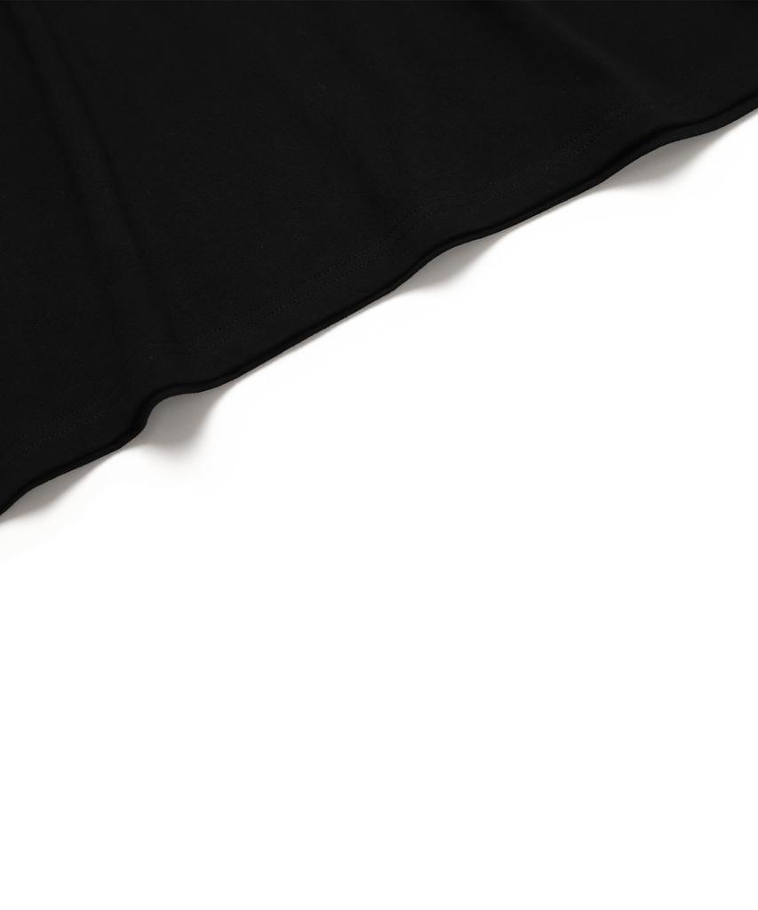 VANNWORKS Basic Logo Oversized Short Sleeve T-Shirt (Vs0104) Black/Orange