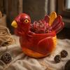 Truthahn-Ornamente für Thanksgiving Handbemaltes Harz-Ornament Thanksgiving, Herbsternte Schreibtischaufbewahrung Feierliche Party Tischdekorationen Organizer,