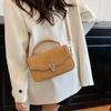 New fashion portable small square bag women's 2025 trendy versatile shoulder bag casual simple messenger women's bag