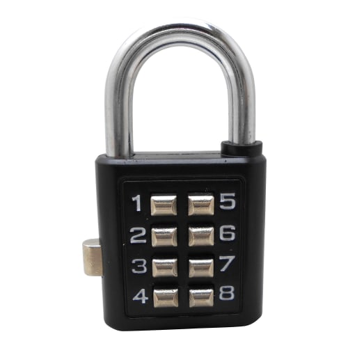 Waki Sangyo TW910 Push Button Lock, Black, 35mm, 43361-390