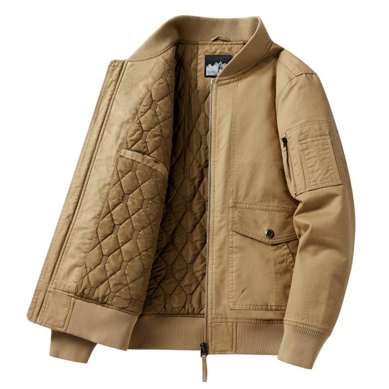Jacket Men's Autumn and Winter Baseball Jacket Casual Handsome Loose Padded Men's Clothing