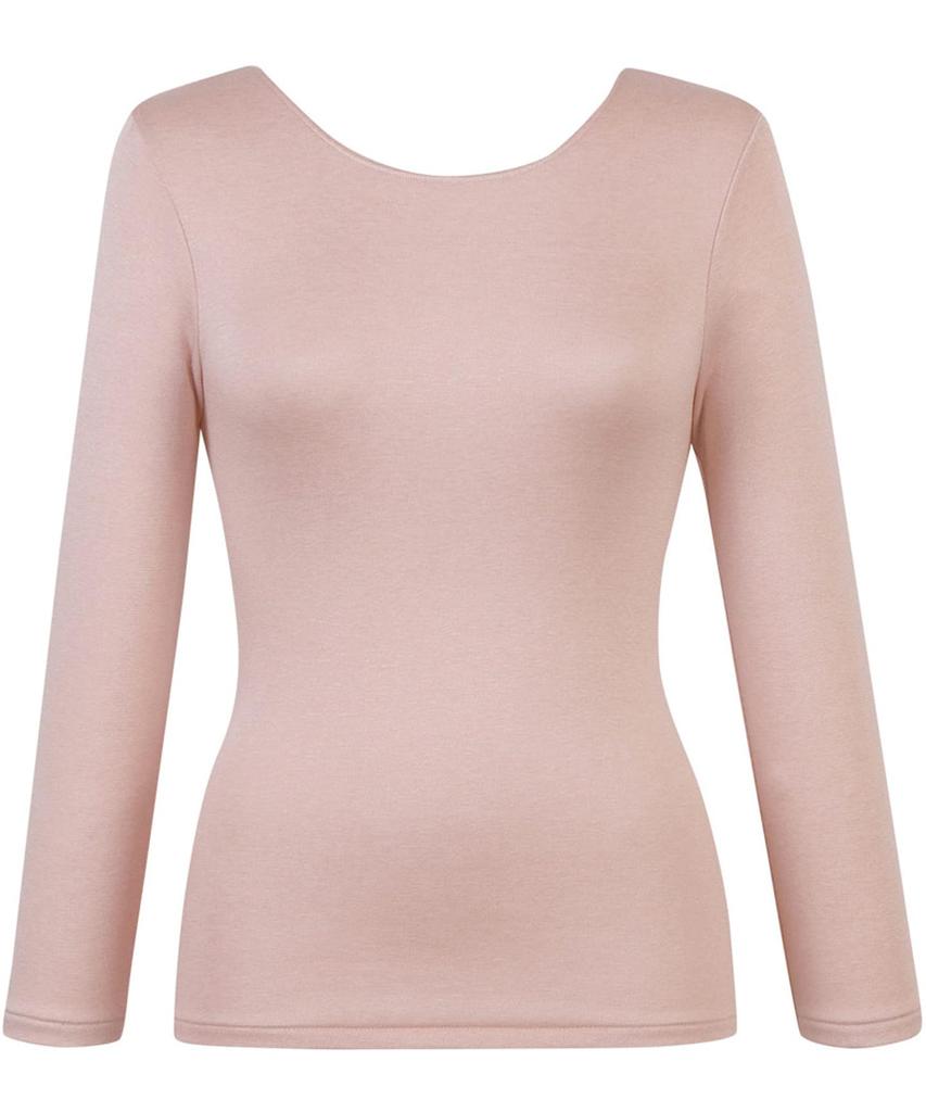 Warm Cotton Fleece Stretchy Comfortable Narrow SP Wing/Wacoal Women's Innerwear, Blend, Lining, Material, Thermo, 3/4 Sleeve, Neck, Autumn/Winter,