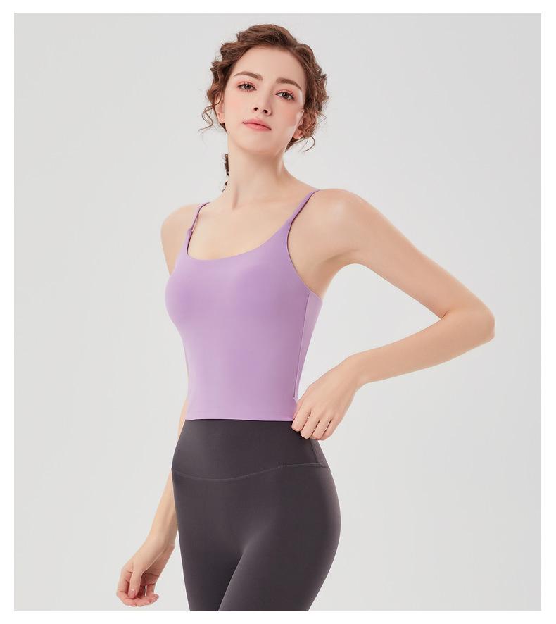 Anti-Bacterial Deep U Sports Bra Camisole with Beautiful Back Design