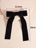 Lystrfac Vintage Velvet Hair Bow For Women Long Ribbon Hairpin Simple Fashion Top Clip Ladies Hairgrips Hair Accessories
