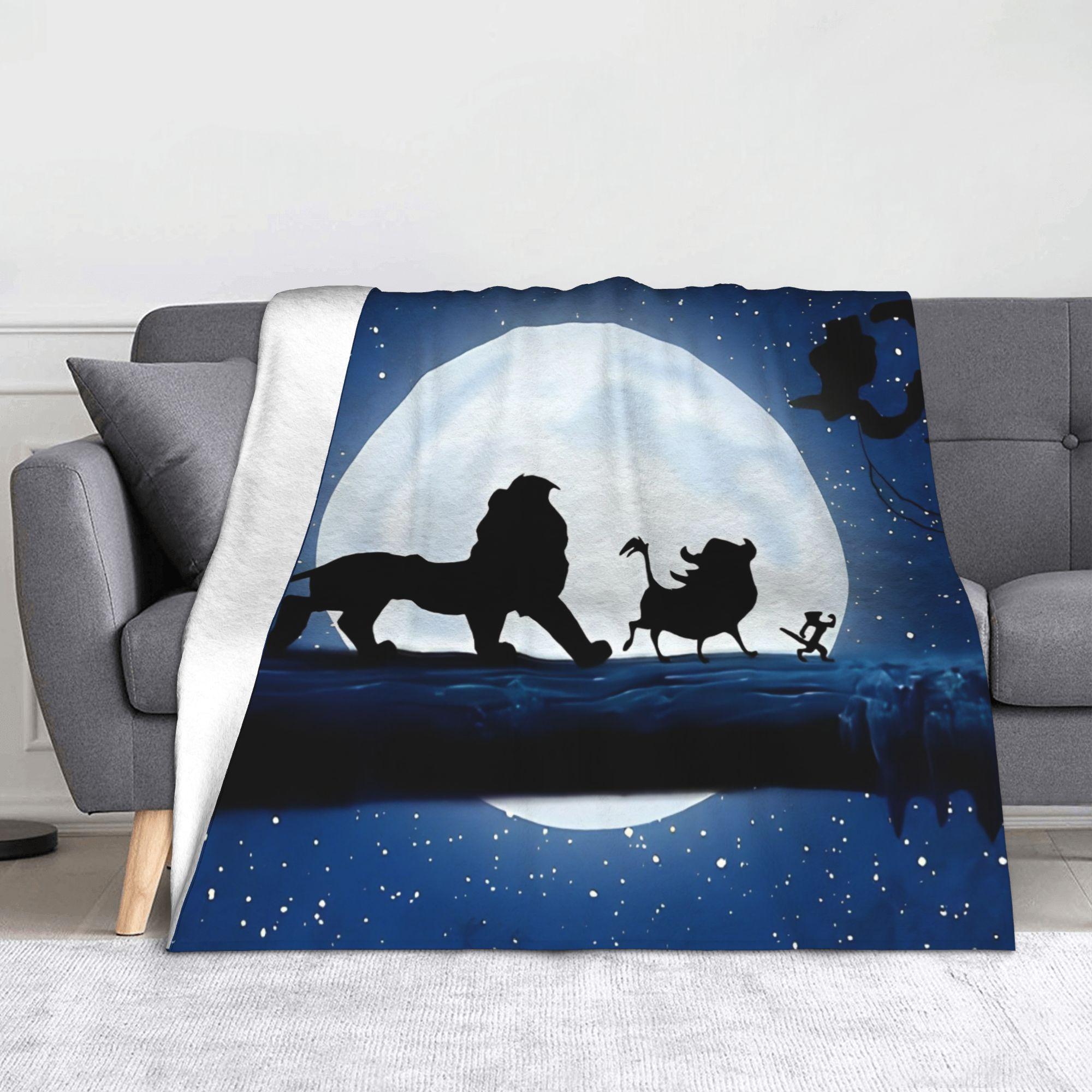 The Lion King Simba Friends Mufasa Blankets Flannel Funny Breathable Throw Blankets for Coverlet Textile Decor 75x100cm 30x40in