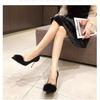 Women Dance Shoes High Heels Sexy Black Pointed Thin Heels Large French Single Shoes Platform Heels Shoes for Women