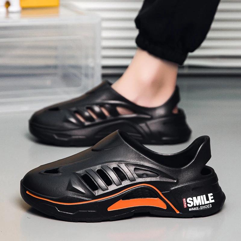 Pink Men's Summer Shoes 2024 For Teen Clogs Flat-Heel Men Slippers Leather Laufen Sandals 2024 Not Leather Casual Tennis Tatica
