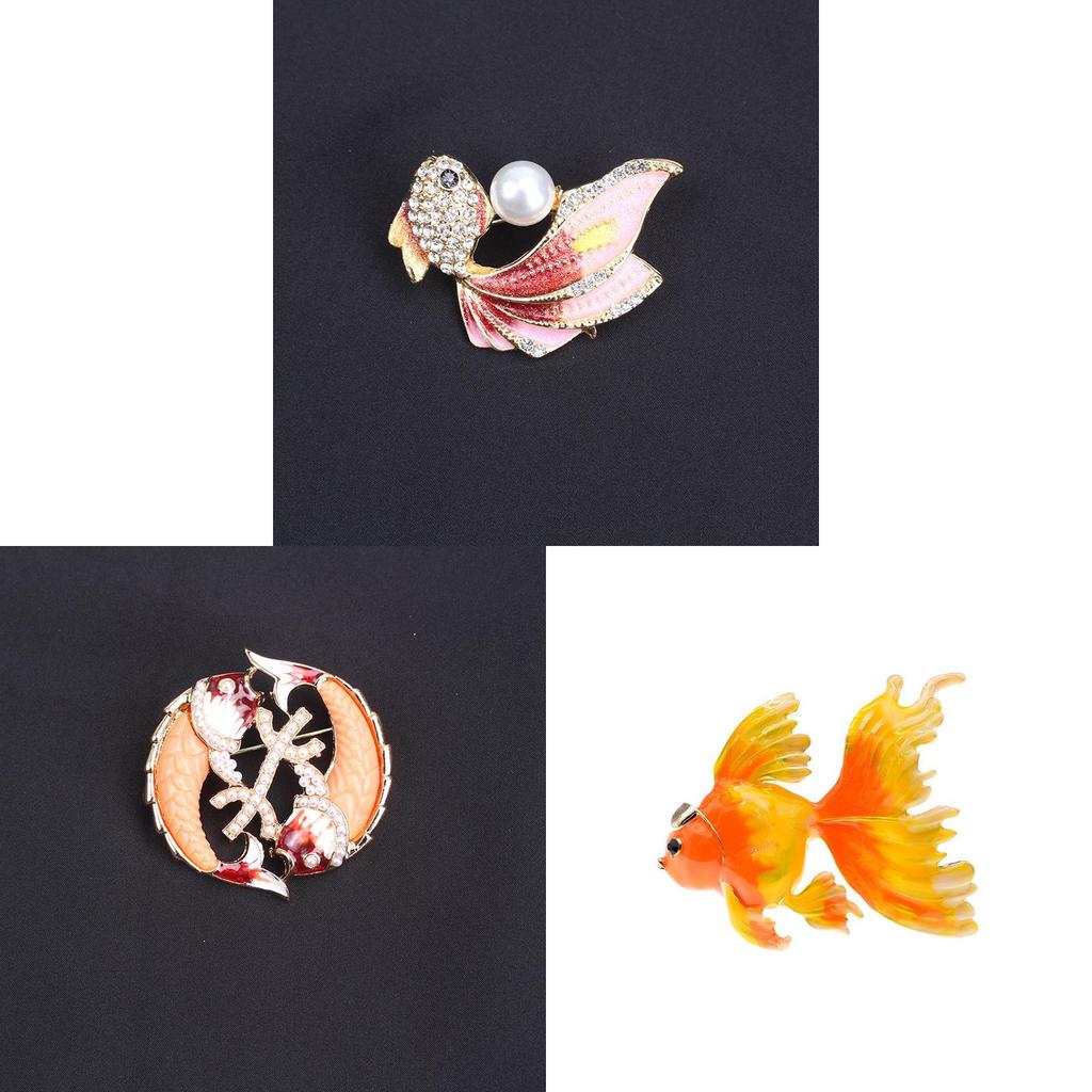 Koi Fish Brooch Pin With Electroplated Alloy For Fashionable Women And Men