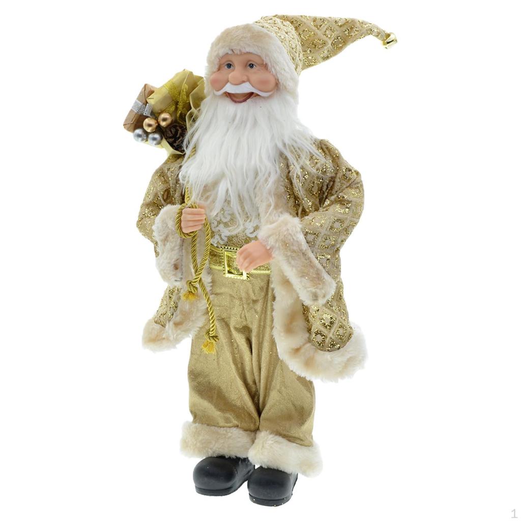 Santa Claus Figurines, Standing Figurines Decorations Gift for Indoor Home Office