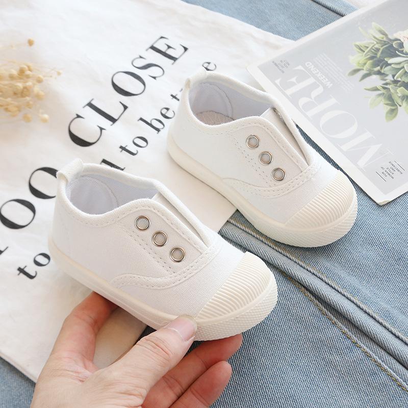 

New Children s Low Cut Canvas Shoes Breathable Boys Cloth Shoes Fashion Girls Casual Shoes Colored Biscuit Shoes 24