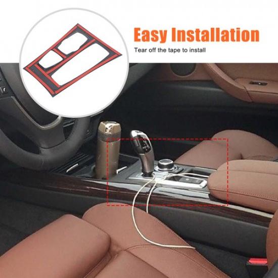 Matte Black ABS Center Console Gear Shift Panel Trim For BMW X5 E70 2010-2013