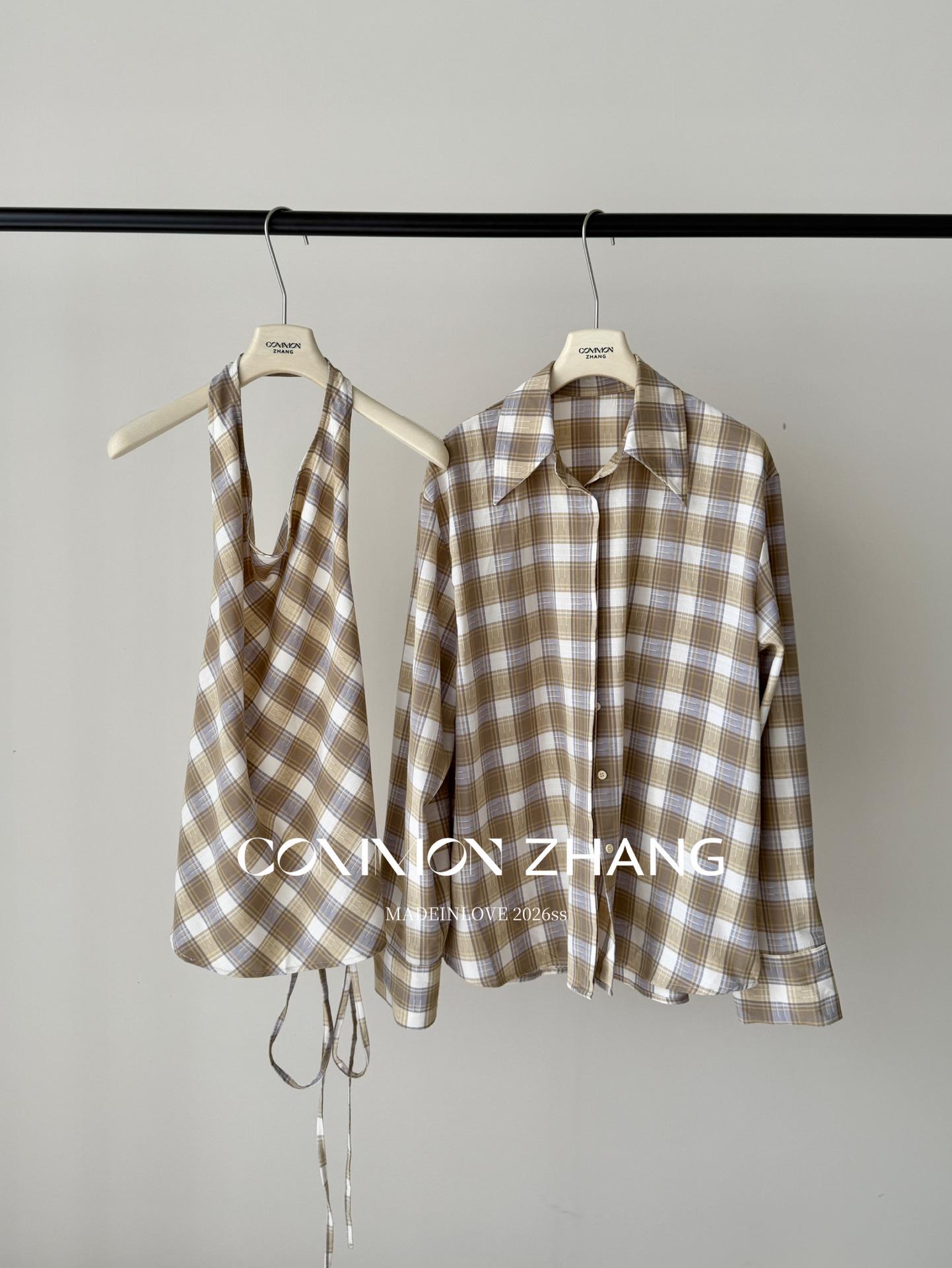 

French Holiday Batwing Halterneck Strappy Loose Shirt Set Large
