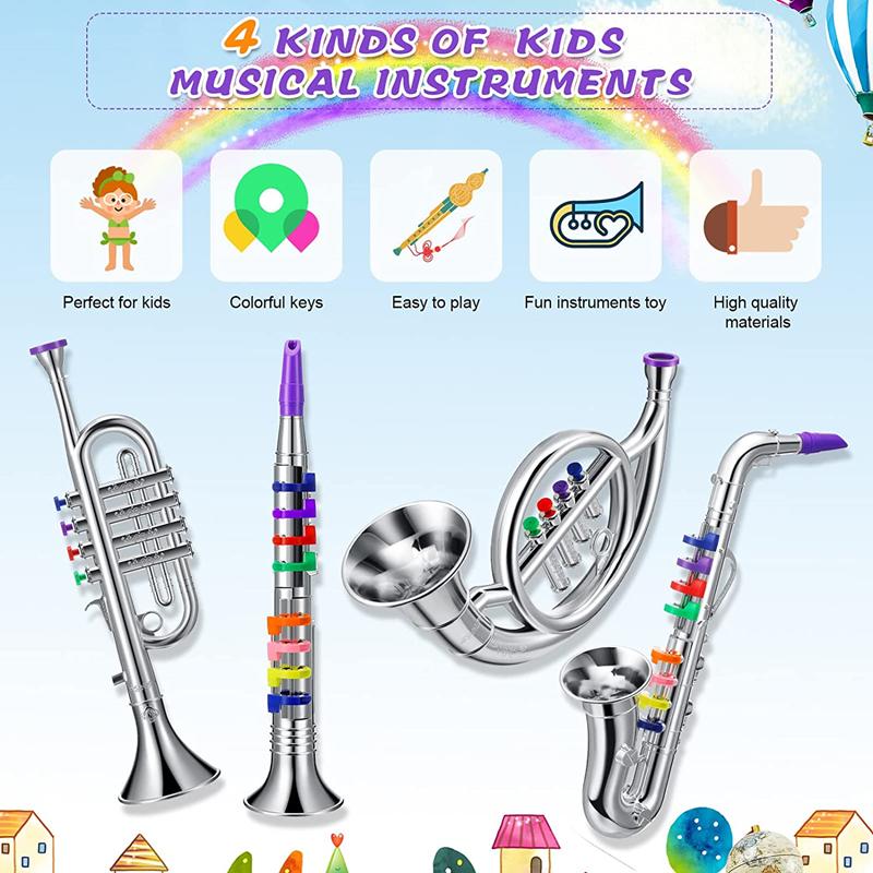 Klassische Klarinette Trompete Saxofon Imitation Musikinstrument Spielzeug Jungen Mädchen Früherziehung Lernwerkzeug für Kinder