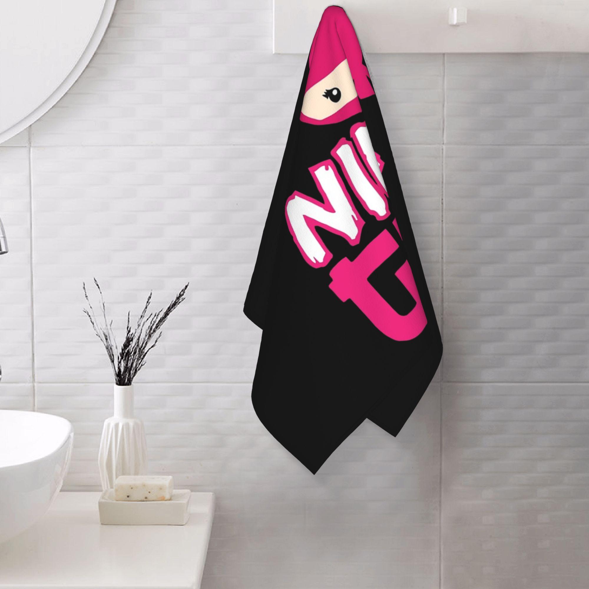 Lang Pattong Girls White Spy Ninja Soft Face Towel Quick Dry Pool Bath Cotton Towels Absorbent