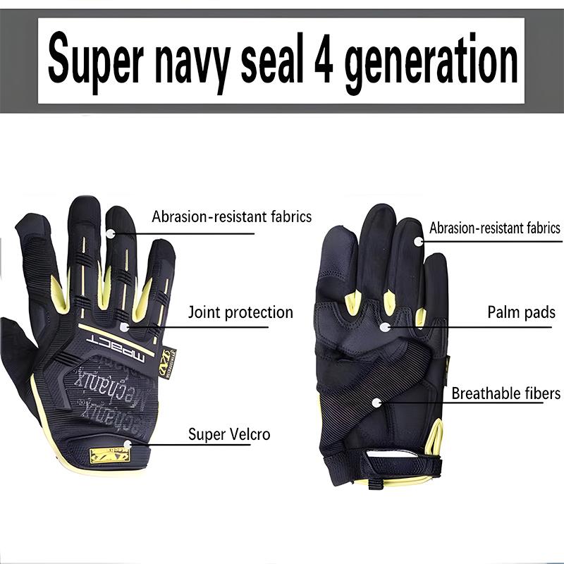 Seal 4 Technician Outdoor Tactical Gloves Sport Cycling Five-Finger Touchscreen Riding Gloves Camping Protection Training Gloves