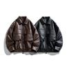Spring new men's leather jacket slim lapel windproof casual fashion leather jacket men