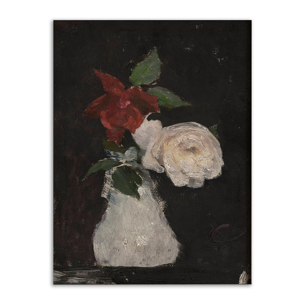 Retro Painting French Flora Vintage Poster and Prints Victorian Still Life Flower Rose Canvas Painting Decoraiton Living Room
