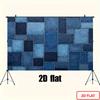 2D Jeans Patchwork Hintergrund Verschiedene Blautöne Denim Patches Themenparty Hintergrund