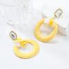 Elegant Round Flower Raffia Earrings - European & American Style