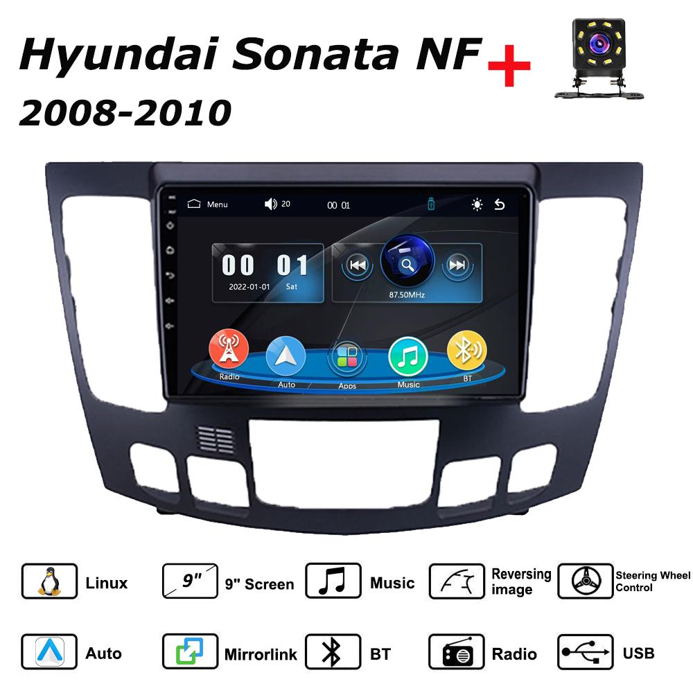 

Car Radio Multimedia MP5 Player Head Unit Stereo BT For Hyundai Sonata NF 2008-2010 A чёрный