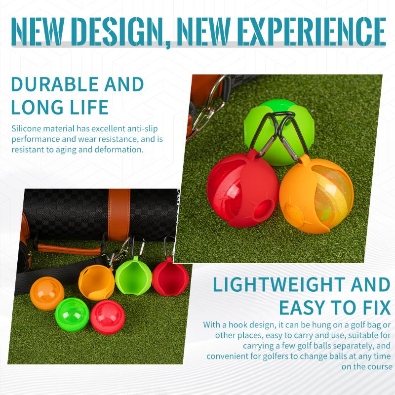 1Pcs Silicone Golf Ball Cover - Shockproof Park Golf Accessories Fits Standard Golf Balls, Park Golf Ball Protector