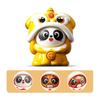 Chinese-Style Lion Dance Panda Face-Changing Toy Dolls, Pressable Funny Face Masks, Sichuan Opera Puppets