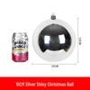Festive Silver Glitter Hanging Ball - Shiny Round Decoration 6-30CM for Christmas