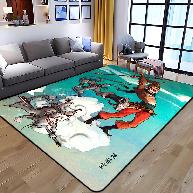 Sun WuKong Monkey King Printed Carpet for Living Room Large Area Rug Soft Mat E-sports Chair Carpets Alfombra Gifts Dropshopping