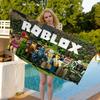 Game R-Robloxs Cool Microfiber Blanket Quick Drying Beach Towels Oversized Printing Super Absorbent Pool Towel Blanket