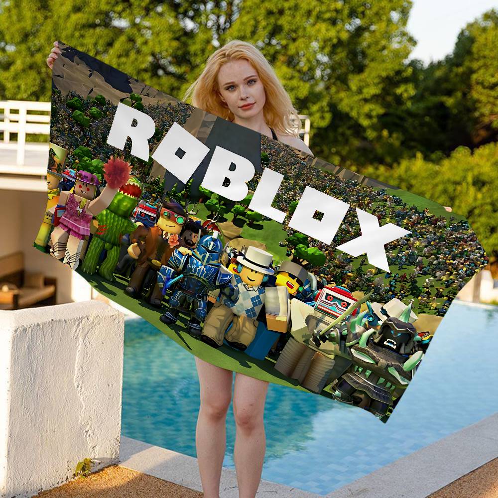Game R-Robloxs Cool Microfiber Blanket Quick Drying Beach Towels Oversized Printing Super Absorbent Pool Towel Blanket