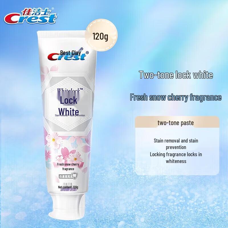 

Crest Dual-Color Whitening Toothpaste, Fresh Cherry Blossom Scent